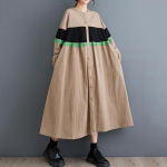 XITAO vabaaja naiste t&auml;isvarrukatega lapiline kleit DMJ2406 One Size must
