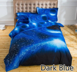 3D voodipesukomplekt Starry Sky tr&uuml;kitud voodipesu voodikate Voodipesu tekikottide komplekt 3tk 2 pcs set (150x210cm) tumelilla v&auml;rv