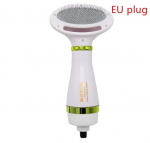 2-&uuml;hes kaasaskantav lemmikloomade koerte kuivati ​​koerte f&ouml;&ouml;n ja kammihari lemmikloomade hoolduskuivati ​​kassi juuksekarva kamm koera karusnaha puhur, madala m&uuml;ratasemega temperatuur green -EU plug