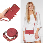 Crossbody Wallet Multi Card Flip Lanyard nahk&uuml;mbris iPhone 15 14Plus 13 12 11Pro Max XS Max 8P 7P/Samsung S23 S22 S21 S20Ultra Plus A14 A54 A53 jaoks iPhone 6/6S punane