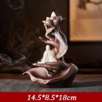 Keraamiline tagasivoolu viirukip&otilde;leti Zen Bergamot Creative Home Viiruk Viiruk Viiruki P&otilde;leti Viiruki Insert Backflow Viiruk Lilla Liiva Ornamendid