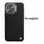 NILLKIN iPhone 15 Pro Max tekstuuriga propi magnet&uuml;mbris koos kokkupandava alusega iPhone15 Pro Magsafe &uuml;mbrise nailonkiust &uuml;mbriste jaoks iPhone 15 Pro must