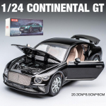 1/24 Scale Bentley Continental GT Diecast automudeli m&auml;nguasi, tagasit&otilde;mmatav m&auml;nguasi koos heli ja valgusega lastele v&auml;ikelastele poistele t&uuml;drukutele m&otilde;eldud kingituste kollektsioon 1/24-20.3x8.5x6cm must