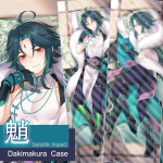 2022. aasta uus m&auml;ng Genshin Impact Xiao Cosplay kallistav kehapadjap&uuml;&uuml;r Xiao Dakimakura pikk virsikunahast 3D prinditud padjap&uuml;&uuml;r 40x120cm pillowcase