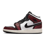 Air Jordan 1 Mid SE GS Wear-Away Laste tossud Valge Must Seemis FB0568-006 39