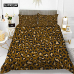 Leopard Printis tekikottide komplekt Queen Size Girl V&auml;rviline Cheetah Print voodipesu komplekt Pol&uuml;estrist metsloomade teemaline lohutav kolmeosaline komplekt EU single(135x200cm)