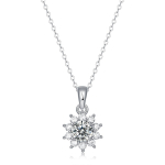Bague Ringen S925 h&otilde;bedane luksuslik komplekt 1 kat/5 kat moissanite p&auml;evalille ripats suvine lumi &ouml;&ouml; kaelakee kaelakee Nude Cargo（1ct） valge