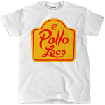 Zombie Foot El Pollo Loco valge unisex T-s&auml;rk S