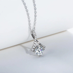 1ct D v&auml;rvi moissanite teemant-pisara ripatsiga kaelakee 925 sterling h&otilde;be 40+2+3cm kaelakee peened ehted CHINA
