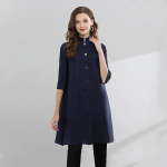 Plisseeritud jakk s&uuml;gis jaapani avara kaelusega naiste kampsun mitmek&uuml;lgne keskmise pikkusega naiste tuulejope One Size must