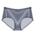 Naiste alusp&uuml;ksid keskmise v&ouml;&ouml;kohaga j&auml;&auml;siidist pluss suuruses elastsed &otilde;hukesed pehmed hingavad antiseptiline jalgevahe &Otilde;mblusteta triibulised pitsist naiste alusp&uuml;ksid XL sinine