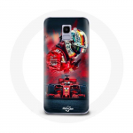 &Uuml;mbris Samsung galaxy J6 vormel 1 Sebastian Vettel F1 Driver Red jaoks