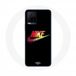 Coque pour Vivo Y21s 2021 / Y21 2021 Nike Logo Couleur fond noir