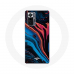 Coque pour Xiaomi Redmi Note 10 Pro Texture abstraite bleu noir rouge