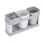 1 komplekti korraldajahoidik, libisemisvastane, suure mahutavusega PP lihtne vett t&uuml;hjendav hambahari hambapasta alus koju single cup