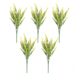 5 tk Kunstlik lavendel Realistlik, pleekimatu, ei n&auml;rtsi, ei kastmist Simulatsioon Roheline taim Pulmakaunistused Kodutarbed kollane