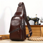 BULLCAPTAIN Meeste nahast rinnakott Suure mahutavusega multifunktsionaalne USB-laadimiskott Moodne vabaaja kott kohv