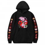 Hazbin Hotel Anime Print Meeste Pusad Naiste Hip Hop Vintage dressipluusid Suured t&auml;navar&otilde;ivad Unisex XS must