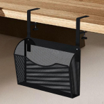 under Table Storage Holder Clamp on Desk Basket Sturdy Desktop Hanging Organizer Side