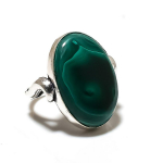 Natural Malachite Gemstone Handmade 925 Sterling Silver Gift Ring Size 9 l4p71