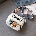 Naljakas armas multikas Graffiti PU nahast k&auml;ekott naistele &otilde;lakott Naistele Crossbody kotid Clutch rahakott