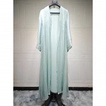 Eid Silky Abayas naistele moslem Jalabiya Ramadan R&uuml;&uuml; Kleit N&ouml;&ouml;p Varrukas Ramadan Caftan Peokleidid Vestido Largo Cardigan S heleroheline v&auml;rv