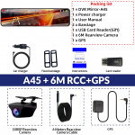 E-ACE 2K auto armatuurkaamera peegel WiFi 11,28 tolli puutetundlik s&otilde;idusalvesti &Ouml;&ouml;n&auml;gemise armatuurkaamera DVR-id toetavad GPS 1080P koos tahavaatekaameraga With 128G TF Card