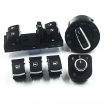 Kroomitud elektriline elektriline aken tagumise k&uuml;ljepeegli esitulede udu reguleerimise l&uuml;liti jaoks Vw Jetta Golf 5 6 Golf Gti Tiguan Passat B6 Cc