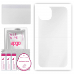 apgo Ultra Clear Protective Skin Sticker for the back compatible with Apple iPhone 15 Plus, Wrap Film, Hydrogel Film, Flexible, Soft TPU with position