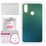 apgo Protective Skin Sticker for the back compatible with Lenovo A6 Note, Wrap Film, Foil, Vinyl - Pattern Carbon Chameleon CAKA1