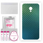 apgo Protective Skin Sticker for the back compatible with Meizu M8c, Wrap Film, Foil, Vinyl - Pattern Carbon Chameleon CAKA1