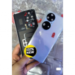 6,6 Huawei P50 Pro jaoks taga aku kate Klaas tagumine korpuse uks P50Pro jaoks aku kate koos kaamera raami objektiiviga Blue With Frame lens