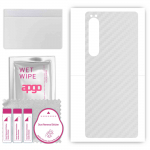 apgo Protective Skin Sticker for the back compatible with Sony Xperia 10 IV SO-52C, Wrap Film, Foil, Vinyl - Pattern Transparent Carbon