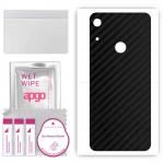 apgo Protective Skin Sticker for the back compatible with Honor 8S Honor Play 8, Wrap Film, Foil, Vinyl - Pattern Carbon Black