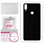 apgo Protective Skin Sticker for the back compatible with Oukitel C16, Wrap Film, Foil, Vinyl - Pattern Matte Black