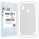 apgo Protective Skin Sticker for the back+sides compatible with Huawei nova 3, Full Wrap Film, Foil, Vinyl - Pattern Transparent Carbon