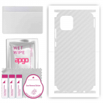 apgo Protective Skin Sticker for the back+sides compatible with Samsung Galaxy A03, Full Wrap Film, Foil, Vinyl - Pattern Transparent Carbon