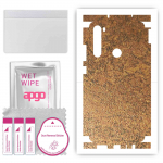 apgo Protective Skin Sticker for the back+sides compatible with Xiaomi Redmi Note 8T, Full Wrap Film, Foil, Vinyl - Pattern Rusty Copper