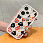 Pehme silikoonist ruudukujulise redeliga printimismustriga telefoni korpus, t&auml;iskaanega kaamera p&otilde;rutuskindel kaitse kummist &uuml;mbris Xiaomi Redmi jaoks Redmi 10 valge