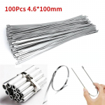 100 tk 4,6 mm roostevabast terasest merekvaliteediga metallist juhtmek&ouml;idised t&otilde;mblipsuga lukustustraat metallkaabli t&otilde;mblipsu m&auml;his v&auml;ljalaskerihmad h&otilde;be