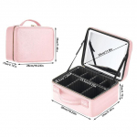 Nutikas LED-kosmeetika&uuml;mbris peegliga reisimeigikotiga, suure mahutavusega naiste kosmeetiku nahahooldustoote meigikohver naistele