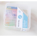 1 kasti ABS v&auml;rvilised minipaberiklambrid Kawaii kirjatarbed kommid, v&auml;rvilised, l&auml;bipaistvad k&ouml;iteklambrid, fotod, piletid, m&auml;rkmed, kirjaklambrid