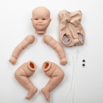 22/24-tolline Reborn Doll Kit Maddie T&auml;ielikud j&auml;semed T&uuml;hjad v&auml;rvimata Vasts&uuml;ndinu nukuvormid DIY Lahti monteerige l&otilde;petamata beebinuku osad silmadega, riidest keha 22 inch
