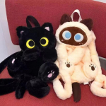 2tk 40cm Kawaii Big Eyes kassi pl&uuml;&uuml;sist seljakott Armas suure mahutavusega topitud loomad Kotid poisid t&uuml;drukud naistele pehme m&auml;nguasja seljakott Kingitused 31cm-50cm