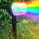 P&auml;ikeseenergia kohtvalgusti IP65 p&auml;ikese v&auml;lisvalgustid 10RGB veekindel aiavalgusti 2-in-1 p&auml;ikese kohtvalgusti &otilde;uemuru jaoks 1pcs