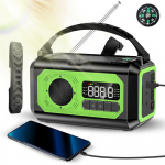 Avariiv&auml;nda ilmaraadio NOAA ilmahoiatusega 12000 mAh p&auml;ikeseenergia k&auml;siv&auml;ndaga kaasaskantav AM/FM/WB