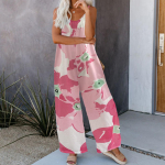 Naiste Fashion Print Cami Jumpsuit puhkuse varrukateta pika pikkusega Jumpsuit Romper Naiste r&otilde;ivad XXL