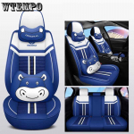 T&auml;ielik viiekohaline Full Surround autopadi Four Seasons universaalne autoistme kate Nahast kulumiskindel m&auml;&auml;rdunud hingav autoistme kate Luxury model sinine