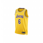 Nike NBA Los Angeles Lakers LeBron James Icon Edition S&auml;rk Kollane/Lilla Unisex Streetwear DN2009-728 S