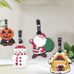 4 tk pagasilipiku pardakaart PVC pehme kott ja kotiriide, mis tuleb kaunistada saateplaadiga, kaotsiminekuvastane nimesildi riidepuu 4pcs